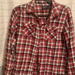 Emma Flannel Womens Blouse Sz L